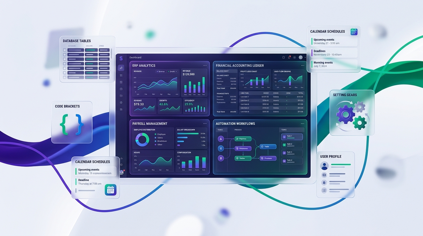 Stripe Style Custom Software & ERP Architecture Showcase